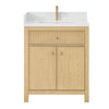 Custom image for Scandinavian Oak with Satin Bronze Trim / Giotto Quartz / No Mirror