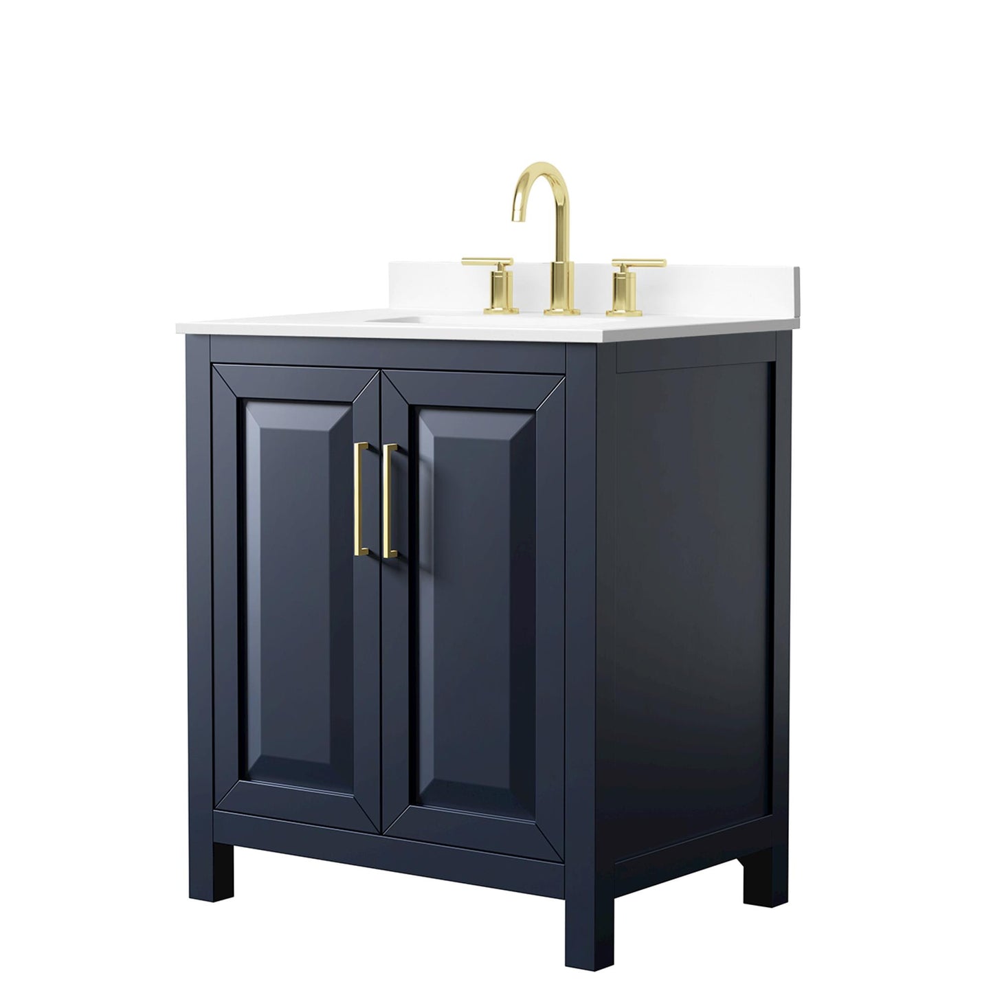 Daria Bathroom Vanity with Countertop 30 inch Single Sink 3-hole Faucet Setup