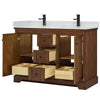 Custom image for Dark Walnut with Matte Black Trim / Carrara Cultured Marble / No Mirror