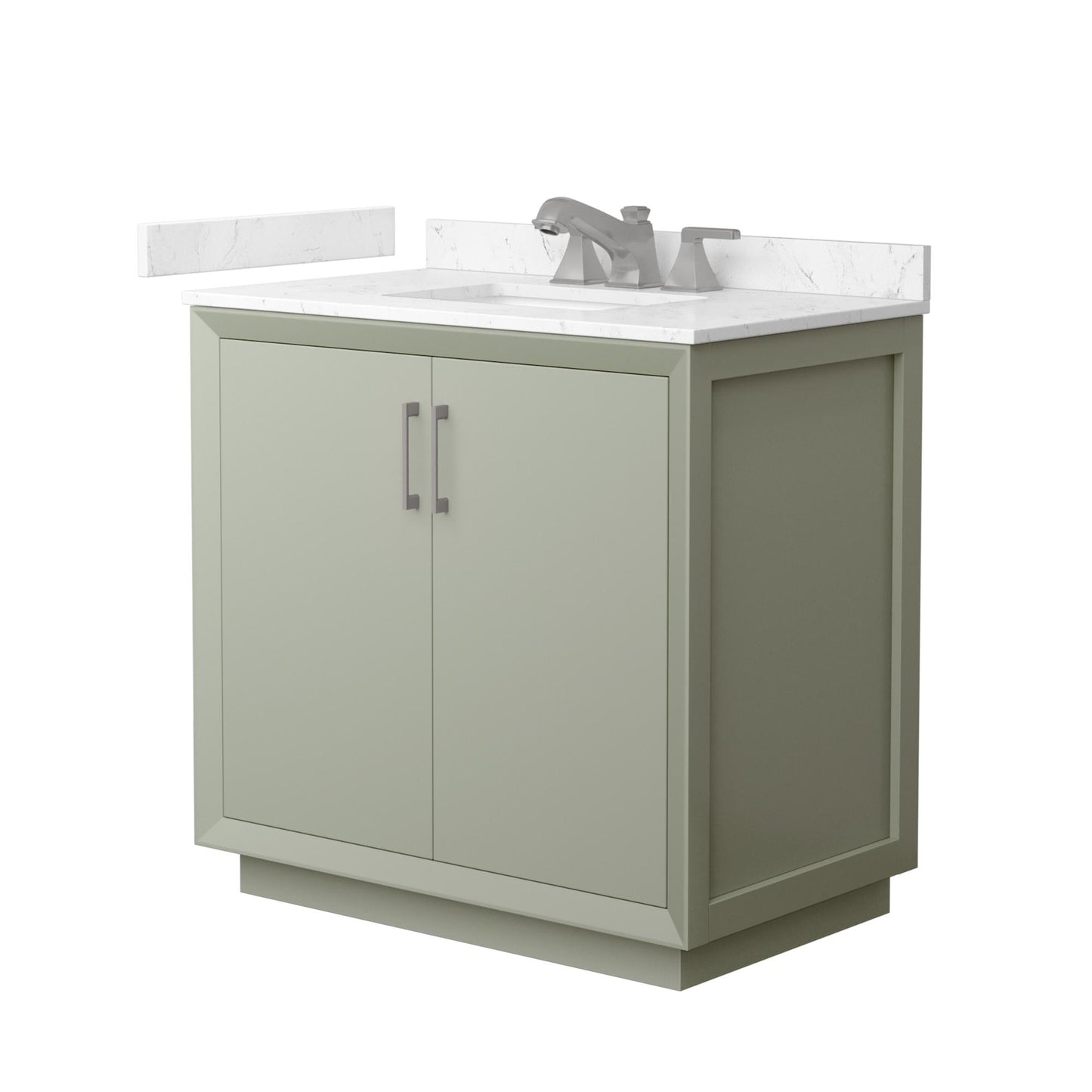 Strada Bathroom Vanity with Countertop 36 inch Single Sink 3-hole Faucet Setup