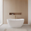 Custom image for White with Shiny White Trim and Brushed Gold Faucet / 55