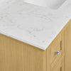 Custom image for Honey Oak with Brushed Gold Trim / Carrara Cultured Marble / No Mirror