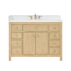 Custom image for Scandinavian Oak with Satin Bronze Trim / White Quartz / No Mirror