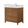 Custom image for Toasted Walnut with Brushed Nickel Trim / Giotto Quartz / No Mirror