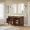 Custom image for Dark Walnut with Brushed Gold Trim / White Quartz / No Mirror
