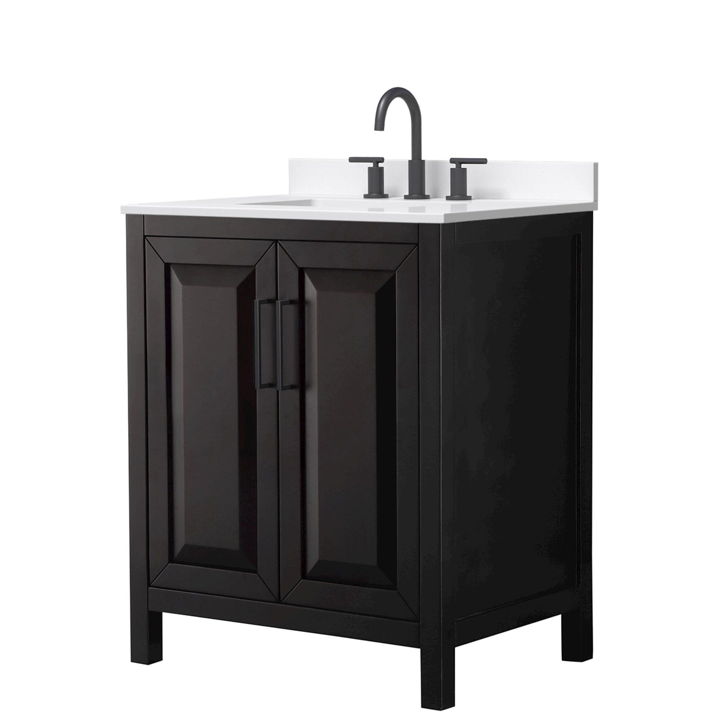 Daria Bathroom Vanity with Countertop 30 inch Single Sink 3-hole Faucet Setup