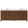 Custom image for Dark Walnut with Brushed Nickel Trim / White Cultured Marble / No Mirror