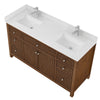 Custom image for Dark Walnut with Brushed Nickel Trim / Giotto Quartz / No Mirror