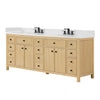 Custom image for Scandinavian Oak with Matte Black Trim / Giotto Quartz / No Mirror