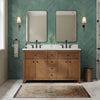 Custom image for Toasted Walnut with Matte Black Trim / White Quartz / No Mirror