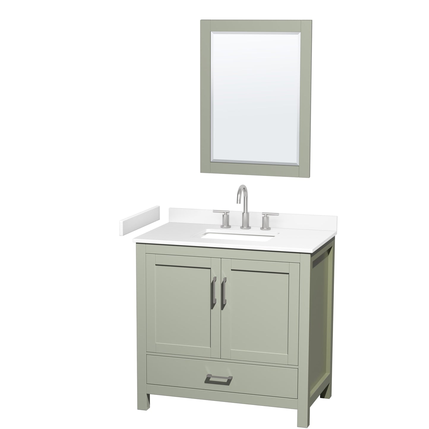 Sheffield Bathroom Vanity with Countertop 36 inch Single Sink 3-hole Faucet Setup