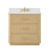 Custom image for Scandinavian Oak with Satin Bronze Trim / White Quartz / No Mirror