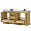 Custom image for Honey Oak with Matte Black Trim / White Quartz / No Mirror