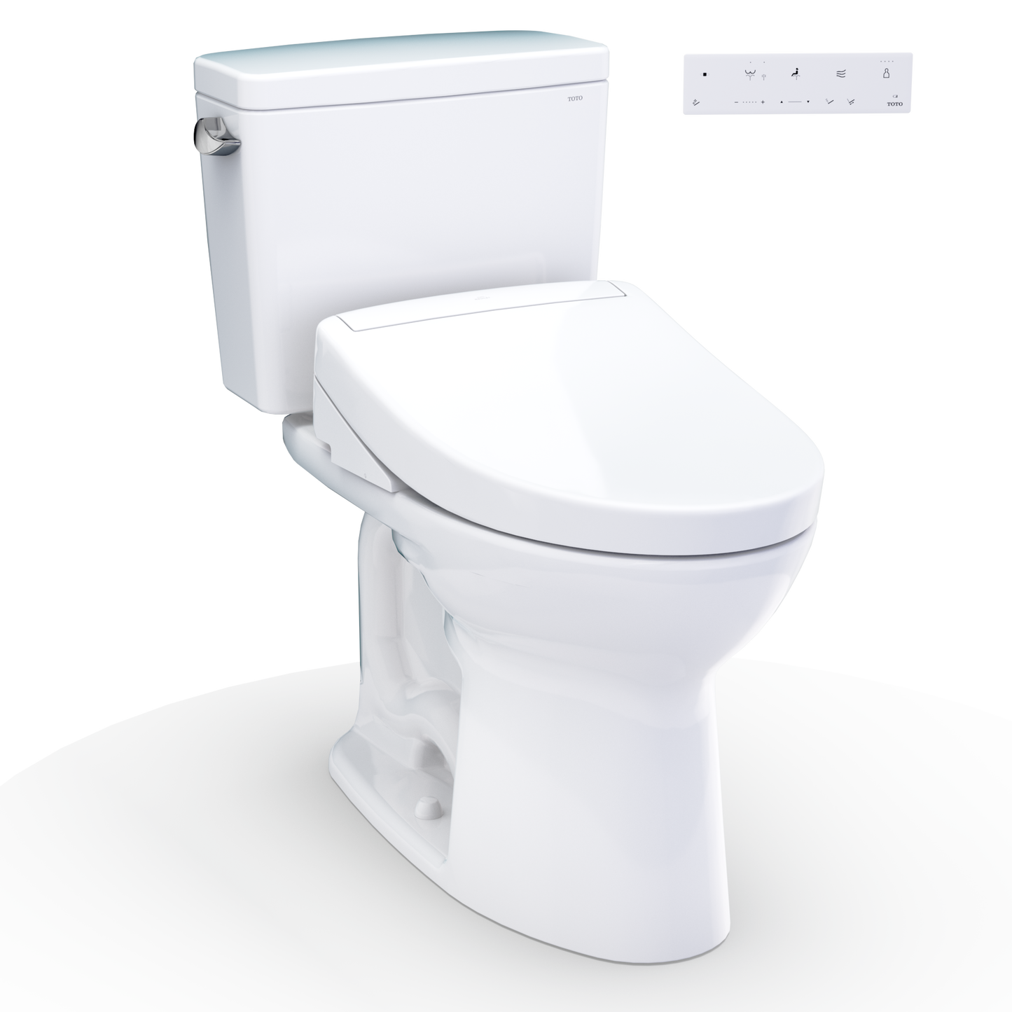 Toto Drake Washlet+ Two-Piece Elongated 1.28 Gpf Universal Height Tornado Flush Toilet With S5 Bidet Seat