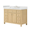 Custom image for Scandinavian Oak with Brushed Nickel Trim / White Quartz / No Mirror