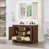 Custom image for Dark Walnut with Matte Black Trim / White Cultured Marble / No Mirror