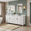 Custom image for White with Matte Black Trim / Carrara Cultured Marble / No Mirror