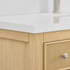 Custom image for Scandinavian Oak with Brushed Nickel Trim / White Quartz / No Mirror