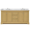 Custom image for Honey Oak with Polished Chrome Trim / Carrara Cultured Marble / No Mirror