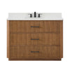 Custom image for Toasted Walnut with Matte Black Trim / White Quartz / No Mirror