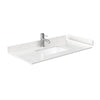 Custom image for Dark Walnut with Brushed Nickel Trim / Carrara Cultured Marble / No Mirror