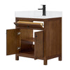 Custom image for Dark Walnut with Matte Black Trim / White Quartz / No Mirror