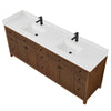 Custom image for Dark Walnut with Matte Black Trim / Giotto Quartz / No Mirror