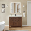Custom image for Dark Walnut with Matte Black Trim / Giotto Quartz / No Mirror
