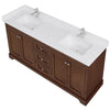Custom image for Dark Walnut with Polished Chrome Trim / White Cultured Marble / No Mirror