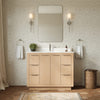 Custom image for Light Straw with Brushed Nickel Trim / White Quartz / No Mirror