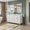 Custom image for White with Brushed Nickel Trim / Giotto Quartz / No Mirror
