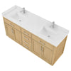 Custom image for Rift Oak with Brushed Nickel Trim / White Quartz / No Mirror