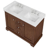 Custom image for Dark Walnut with Polished Chrome Trim / White Quartz / No Mirror