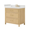 Custom image for Scandinavian Oak with Satin Bronze Trim / White Quartz / No Mirror