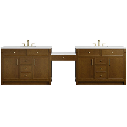 Bellshire 120" Dual Vanity Set with 24" Make-Up Counter