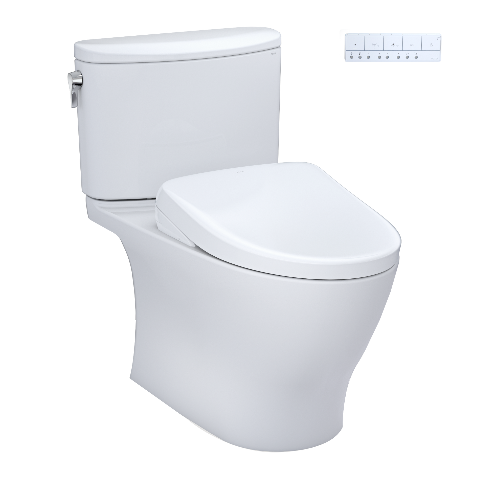 WASHLET+ Nexus 1G Two-Piece Elongated 1.0 GPF Toilet with Auto Flush S7 Contemporary Bidet Seat