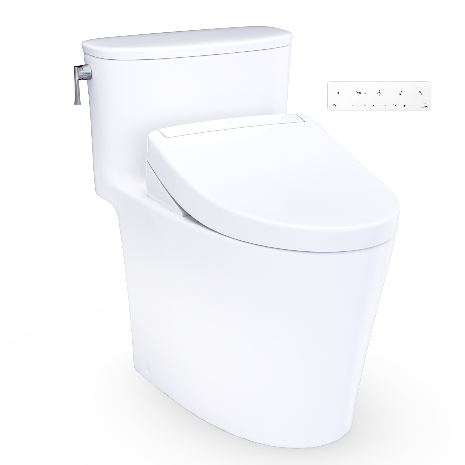 Aurora WASHLET+ S5 One-Piece Elongated 1.28 GPF Universal Height Toilet with CEFIONTECT