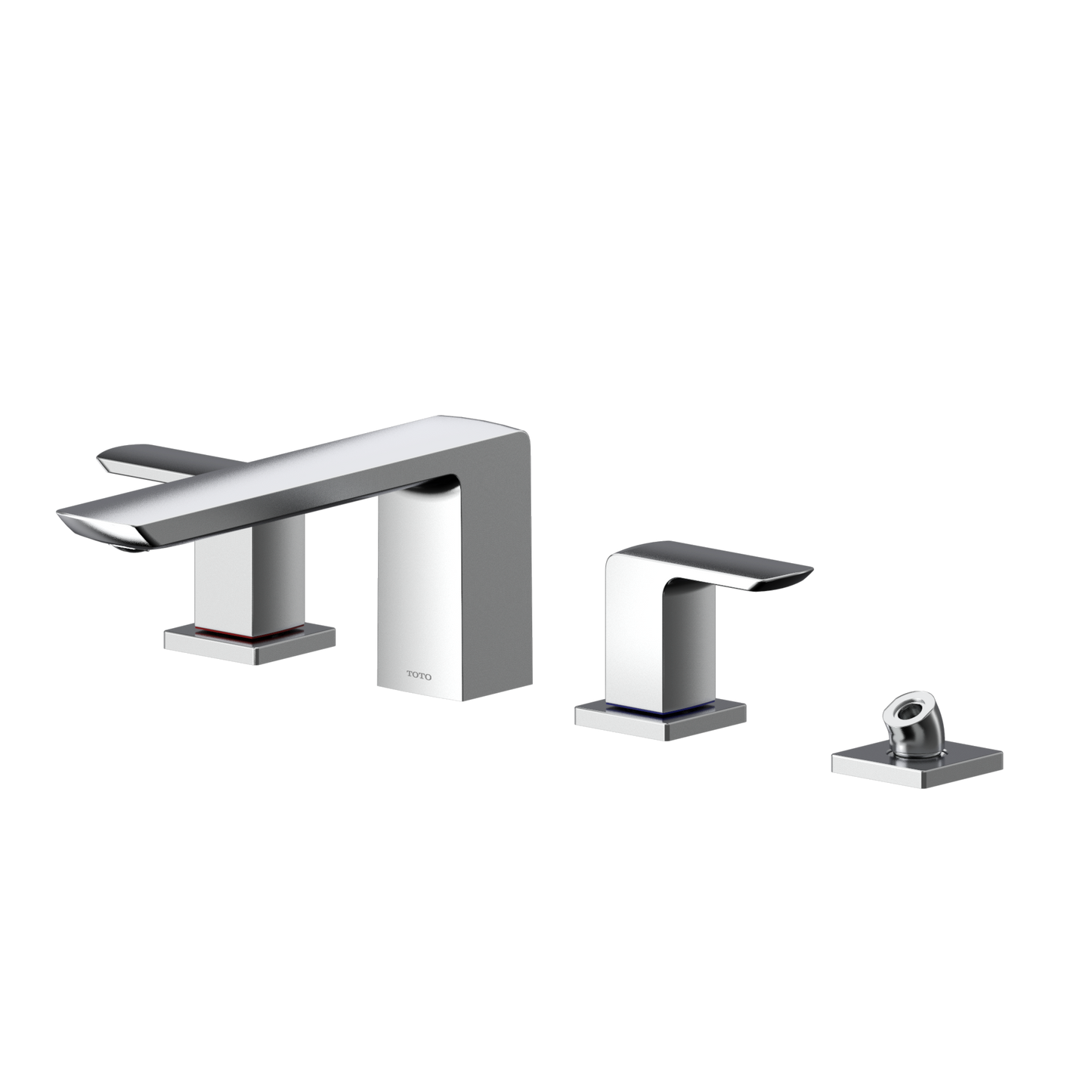 Gr Two-Handle Deck-Mount Roman Tub Filler Trim With Handshower