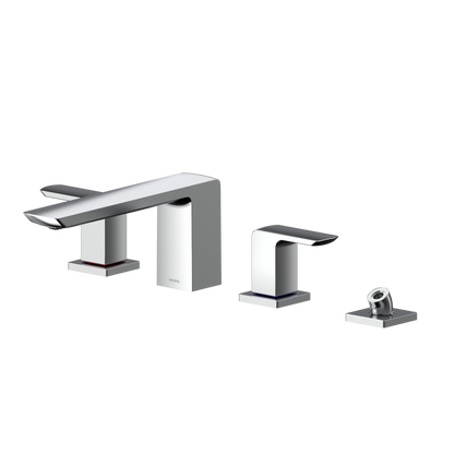 Gr Two-Handle Deck-Mount Roman Tub Filler Trim With Handshower