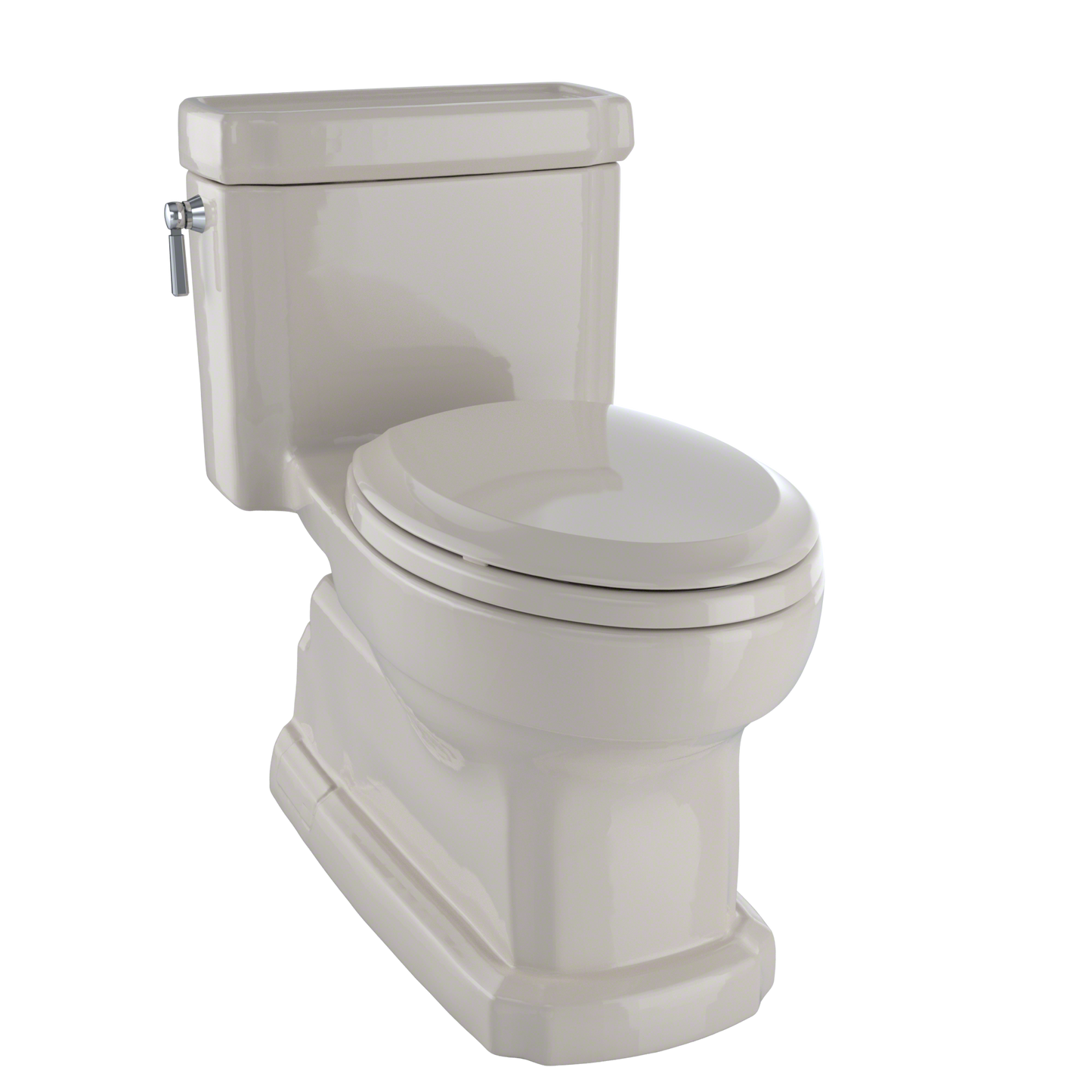 Eco Guinevere Elongated 1.28 GPF Universal Height Skirted Toilet with SoftClose Seat
