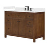 Custom image for Dark Walnut with Matte Black Trim / Carrara Cultured Marble / No Mirror
