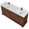 Custom image for Dark Walnut with Matte Black Trim / White Quartz / No Mirror
