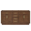 Custom image for Dark Oak with Brushed Gold Trim / No Mirror