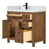 Custom image for Toasted Walnut with Matte Black Trim / Giotto Quartz / No Mirror