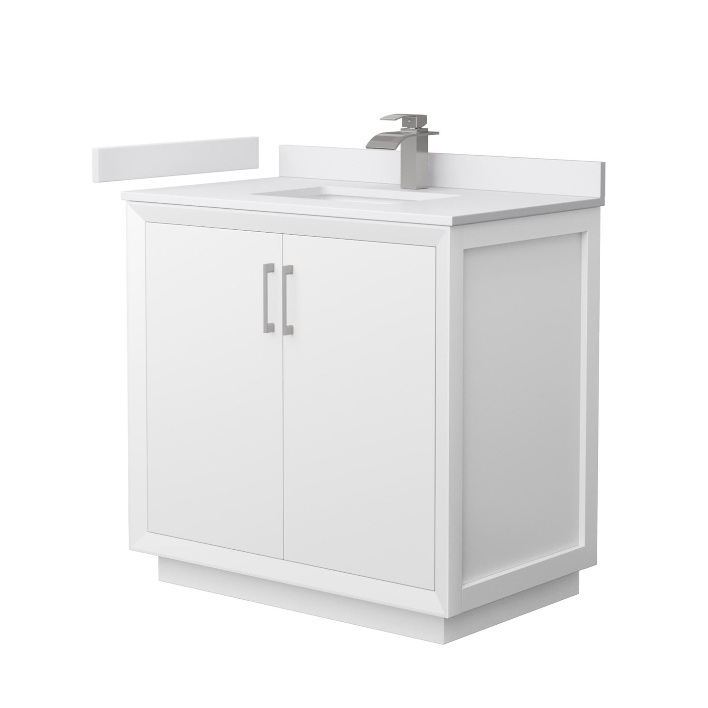 Strada Bathroom Vanity with Countertop 36 inch Single Sink Single hole Faucet Setup