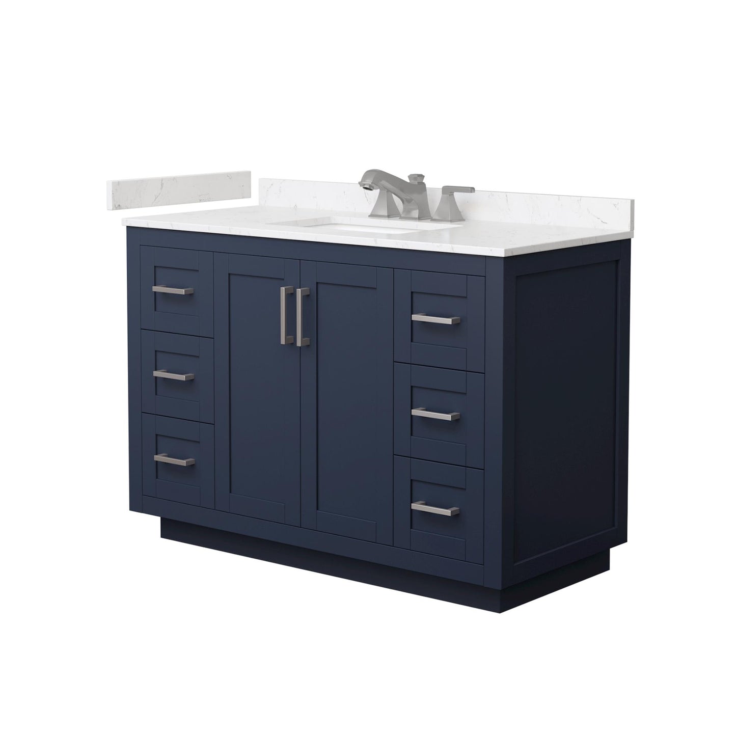 Miranda Bathroom Vanity with Countertop 48 inch Single Sink 3-hole Faucet Setup