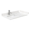 Custom image for Dark Walnut with Brushed Nickel Trim / Carrara Cultured Marble / No Mirror