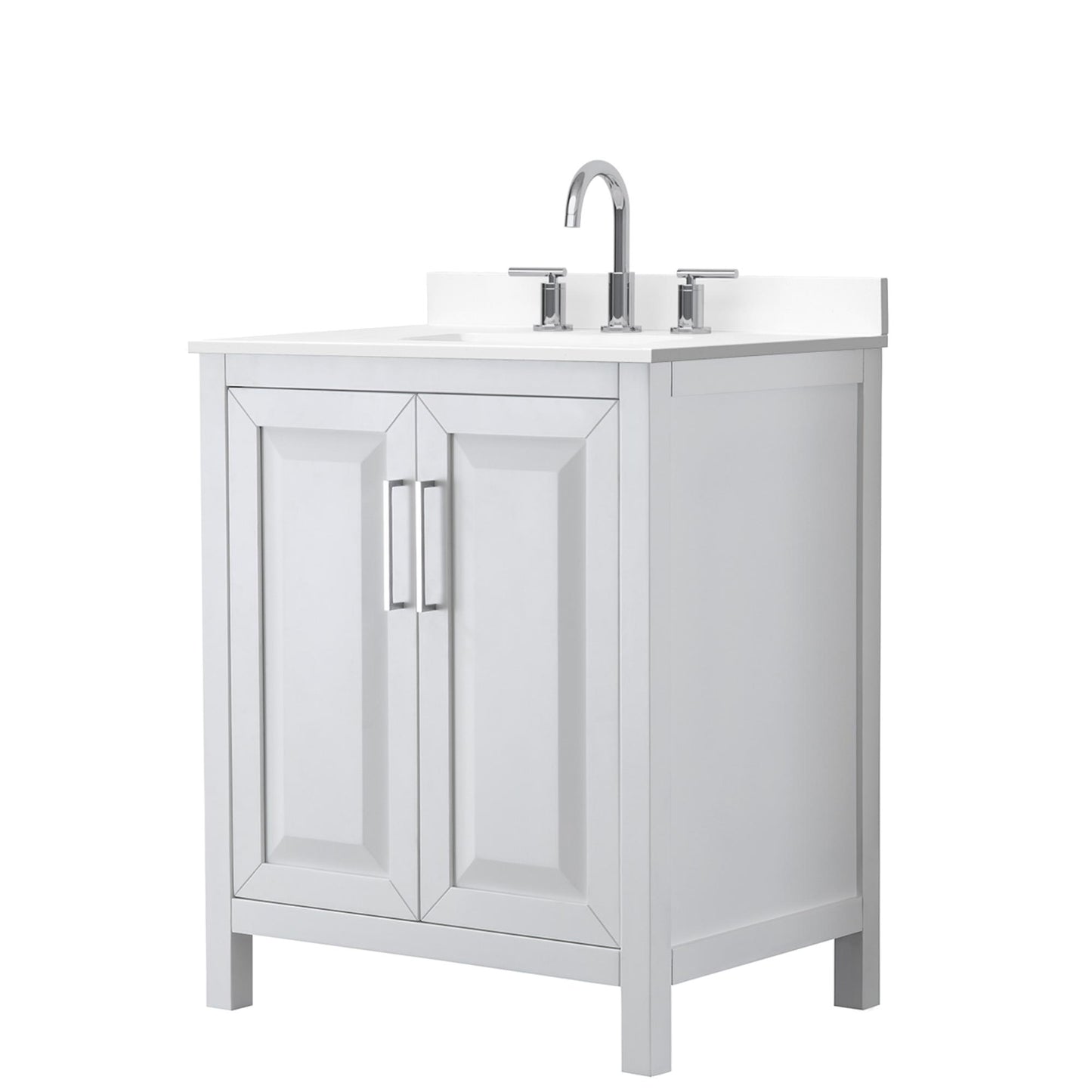 Daria Bathroom Vanity with Countertop 30 inch Single Sink 3-hole Faucet Setup