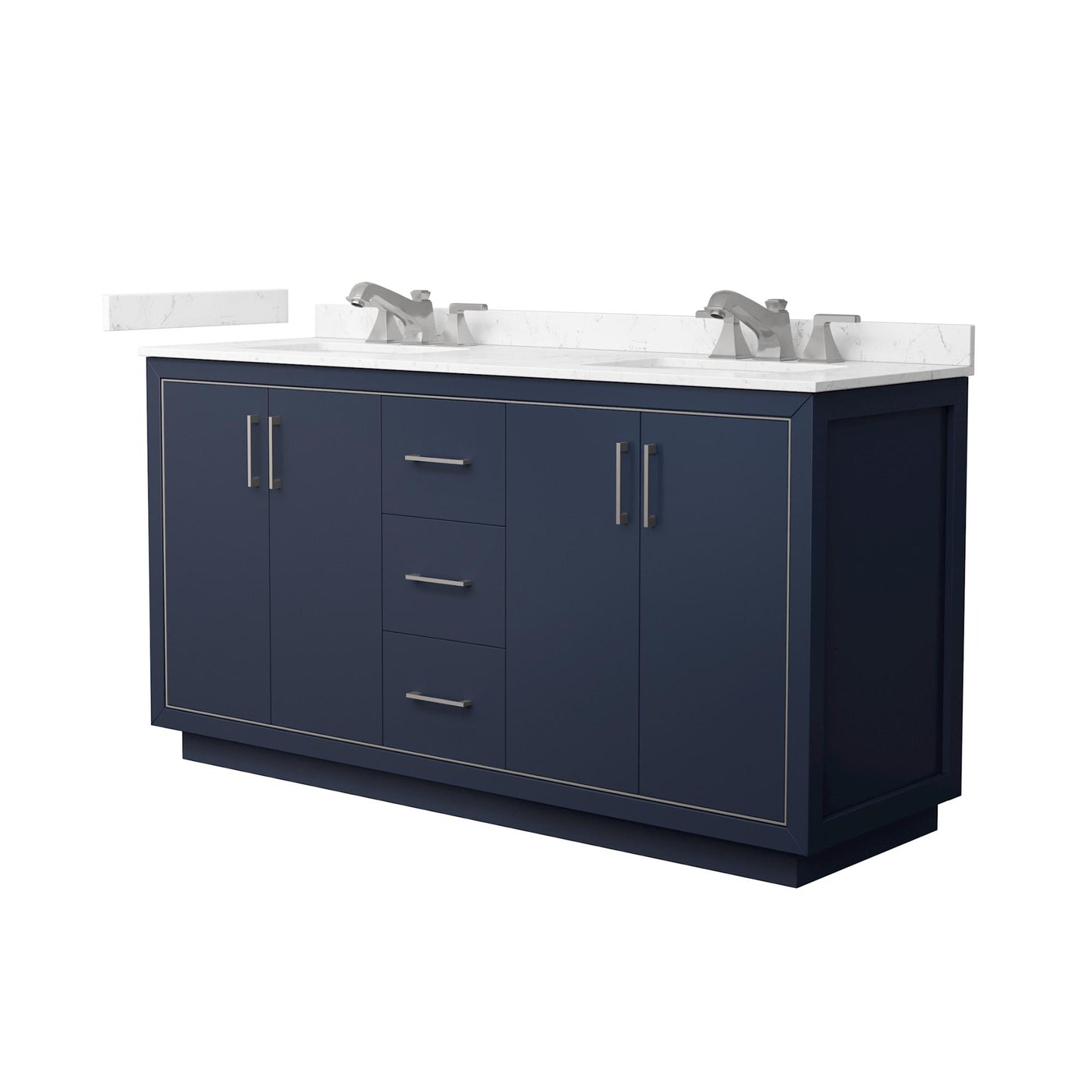 Icon Bathroom Vanity with Countertop 66 inch Double Sink 3-hole Faucet Setup