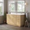 Custom image for Rift Oak with Brushed Nickel Trim / White Cultured Marble / No Mirror